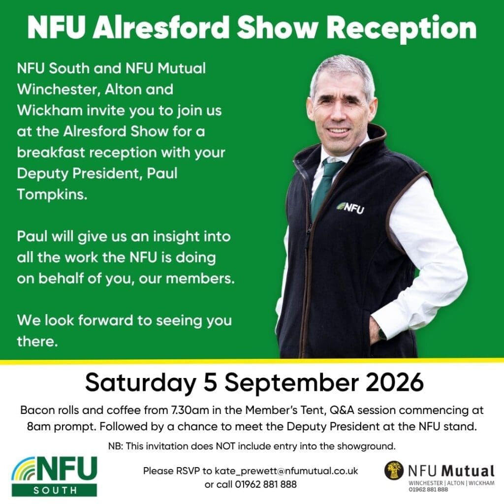 Alresford Show NFU Breakfast invitation