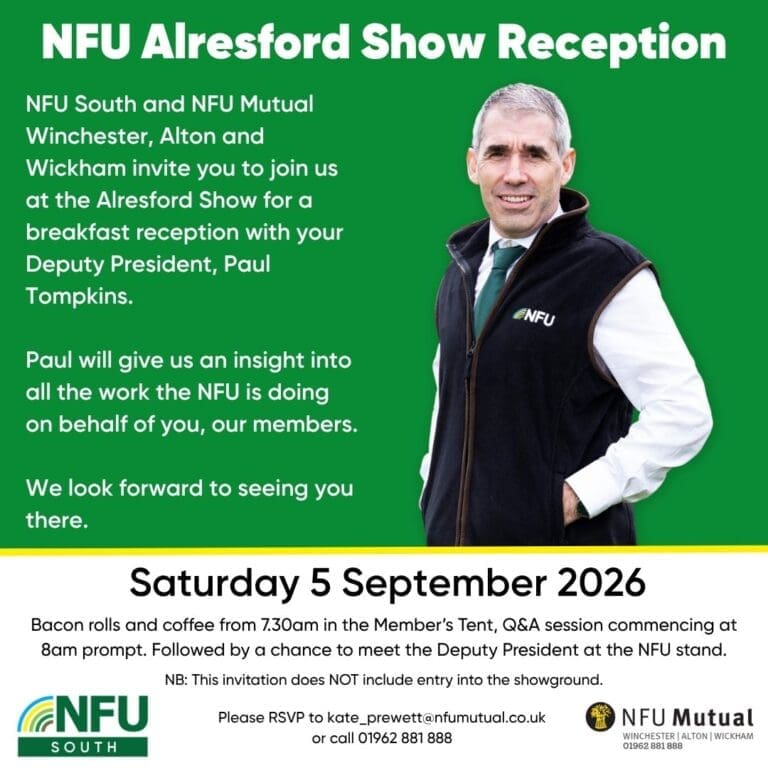 Alresford Show NFU Breakfast invitation